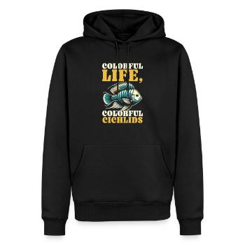 Buntbarsch-Fischliebhaber Süßwasser-Aquaristik - Männer Premium Bio Hoodie - Schwarz - Vorne - Nico (187cm)