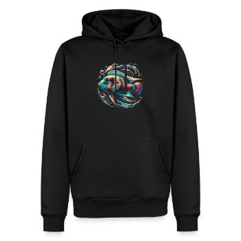 Buntbarsch-Fischliebhaber Süßwasser-Aquaristik - Männer Premium Bio Hoodie - Schwarz - Vorne - Nico (187cm)