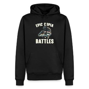 Cobia Amateur De Pêche Attrapeur De Poissons Pêcheur Pêcheur - Sweat à capuche Premium bio Homme - noir - Devant - Nico (187cm)