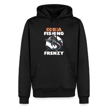 Cobia Amateur De Pêche Attrapeur De Poissons Pêcheur Pêcheur - Sweat à capuche Premium bio Homme - noir - Devant - Nico (187cm)