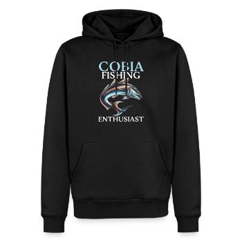 Cobia Amateur De Pêche Attrapeur De Poissons Pêcheur Pêcheur - Sweat à capuche Premium bio Homme - noir - Devant - Nico (187cm)