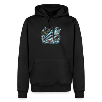 Cobia Angeln Liebhaber Fischfänger Fischer - Männer Premium Bio Hoodie - Schwarz - Vorne - Nico (187cm)