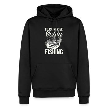 Cobia Amateur De Pêche Attrapeur De Poissons Pêcheur Pêcheur - Sweat à capuche Premium bio Homme - noir - Devant - Nico (187cm)