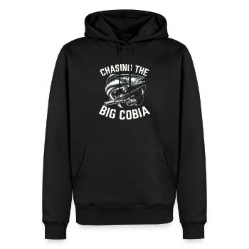 Cobia Amateur De Pêche Attrapeur De Poissons Pêcheur Pêcheur - Sweat à capuche Premium bio Homme - noir - Devant - Nico (187cm)