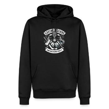 Hockey sur glace Gardien de but Gardien de but Gardien de but - Sweat à capuche Premium bio Homme - noir - Devant - Nico (187cm)