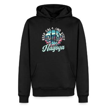 Nagoya Japan Land Reisen Urlaub Ich liebe Nagoya - Männer Premium Bio Hoodie - Schwarz - Vorne - Nico (187cm)