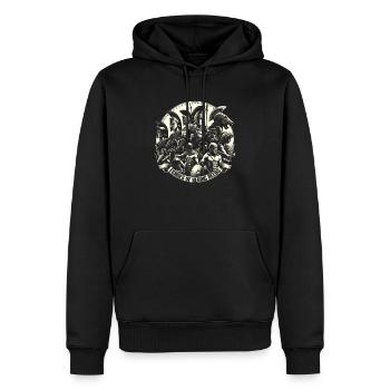 Trojanischer Krieg Krieger Antikes Griechenland Griechische Mythologie - Männer Premium Bio Hoodie - Schwarz - Vorne - Nico (187cm)