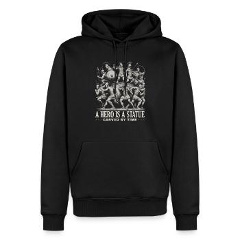 Trojanischer Krieg Krieger Antikes Griechenland Griechische Mythologie - Männer Premium Bio Hoodie - Schwarz - Vorne - Nico (187cm)