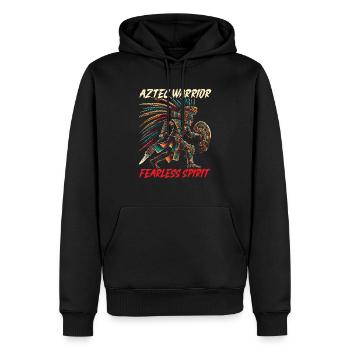 Aztekischer Krieger Mexikanische Azteken-Zivilisation - Männer Premium Bio Hoodie - Schwarz - Vorne - Nico (187cm)