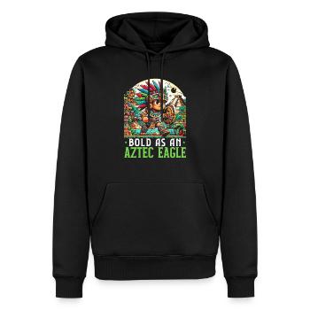 Aztekischer Krieger Mexikanische Azteken-Zivilisation - Männer Premium Bio Hoodie - Schwarz - Vorne - Nico (187cm)