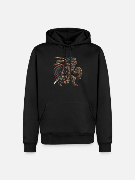 Aztekischer Krieger Mexikanische Azteken-Zivilisation - Männer Premium Bio Hoodie - Schwarz