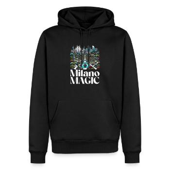 Mailand Italien Reisen Urlaub Italienisch Mailand Skyline - Männer Premium Bio Hoodie - Schwarz - Vorne - Nico (187cm)