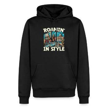 Rom Italien Reisen Italienisch Roma Italia I Love Rome - Männer Premium Bio Hoodie - Schwarz - Vorne - Nico (187cm)