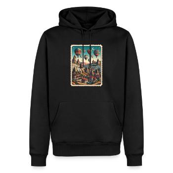 Kappadokien Türkei Reisen Ich liebe Istanbul - Männer Premium Bio Hoodie - Schwarz - Vorne - Nico (187cm)