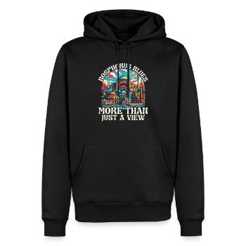 Istanbul Türkei Reisen Urlaub Ich liebe Istanbul - Männer Premium Bio Hoodie - Schwarz - Vorne - Nico (187cm)