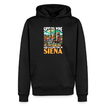 Siena Italien Reisen Urlaub Italienisch Ich liebe Italien - Männer Premium Bio Hoodie - Schwarz - Vorne - Nico (187cm)