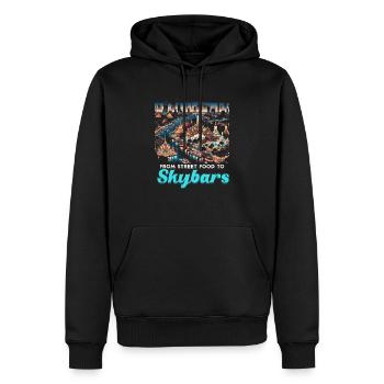 Bangkok Thailand Reisen Urlaub Thai Sprache - Männer Premium Bio Hoodie - Schwarz - Vorne - Nico (187cm)