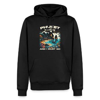Phuket Thailand Travel Vacation Thai I Love Phuket - Men’s Premium Organic Hoodie - black - Front - Nico (187cm)