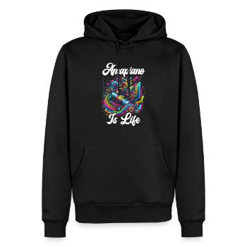 Amapiano Südafrikanischer Musikliebhaber Afrobeat - Männer Premium Bio Hoodie - Schwarz - Vorne - Nico (187cm)