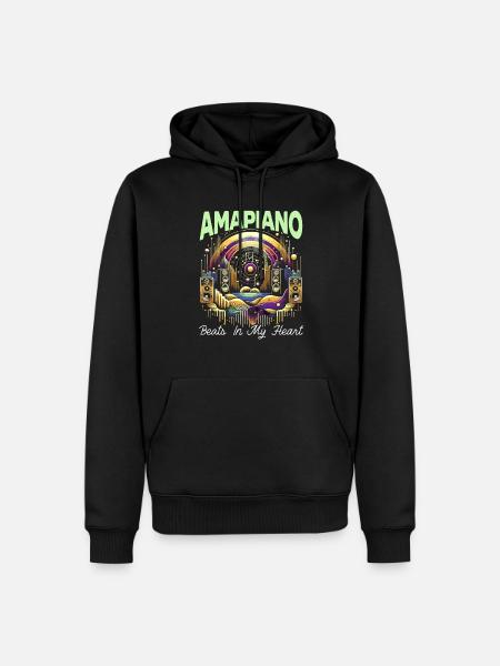 Amapiano Zuid-Afrikaanse muziekliefhebber Afrobeat - Herre Premium økologisk hoodie - sort