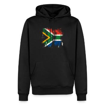 Fierté de l’Afrique du Sud Johannesburg Drapeau sud-africain - Sweat à capuche Premium bio Homme - noir - Devant - Nico (187cm)