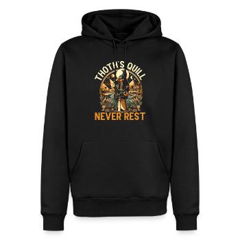 Thoth Ägyptische Mythologie Diety Ibis Altes Ägypten - Männer Premium Bio Hoodie - Schwarz - Vorne - Nico (187cm)