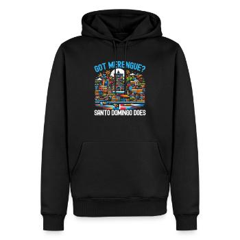 Saint-Domingue République Dominicaine Voyage Vacances - Sweat à capuche Premium bio Homme - noir - Devant - Nico (187cm)