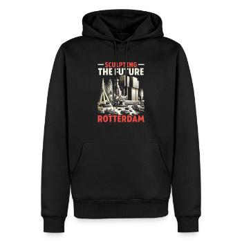 Rotterdam Niederlande Reisen Ich liebe Rotterdam - Männer Premium Bio Hoodie - Schwarz - Vorne - Nico (187cm)