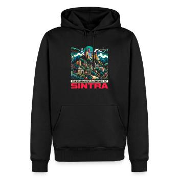Sintra Portugal Voyage Vacances Pays Portugais - Sweat à capuche Premium bio Homme - noir - Devant - Nico (187cm)