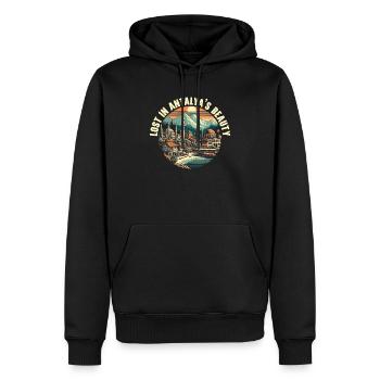 Antalya Turquie Voyage Vacances J’aime la Turquie - Sweat à capuche Premium bio Homme - noir - Devant - Nico (187cm)