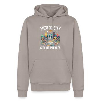 Mexiko-Stadt Mexiko Urlaub Mexiko Reisen Mexiko - Männer Premium Bio Hoodie - Taupe - Vorne - Nico (187cm)