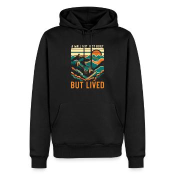 Grande Muraille De Chine Voyage Vacances Chinois - Sweat à capuche Premium bio Homme - noir - Devant - Nico (187cm)