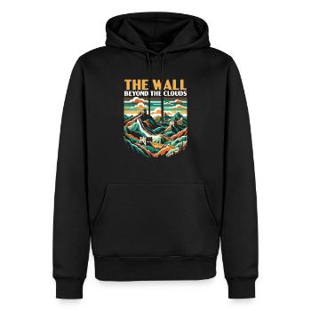 Grande Muraille De Chine Voyage Vacances Chinois - Sweat à capuche Premium bio Homme - noir - Devant - Nico (187cm)