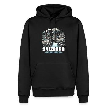 Salzburg Österreich Reisen Urlaubsland Österreich - Männer Premium Bio Hoodie - Schwarz - Vorne - Nico (187cm)