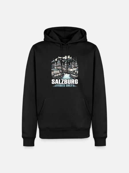 Salzburg Austria Travel Vacation Country Austrian - Men’s Premium Organic Hoodie - black