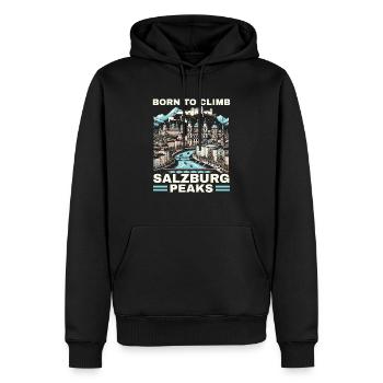 Salzburg Österreich Reisen Urlaubsland Österreich - Männer Premium Bio Hoodie - Schwarz - Vorne - Nico (187cm)