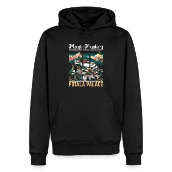 Palais du Potala Chine Voyage Vacances Chinois - Sweat à capuche Premium bio Homme - noir - Devant - Nico (187cm)