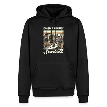 Vienne, Autriche, Voyage, Vacances, Pays, Autriche - Sweat à capuche Premium bio Homme - noir - Devant - Nico (187cm)