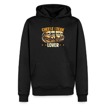 Käsesteak Food Lover American Sandwhich Feinschmecker - Männer Premium Bio Hoodie - Schwarz - Vorne - Nico (187cm)