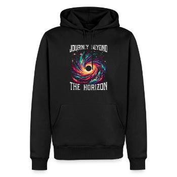 Black Hole Space Universe Astronomy Astronomer - Men’s Premium Organic Hoodie - black - Front - Nico (187cm)