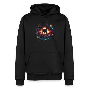 Black Hole Space Universe Astronomy Astronomer - Men’s Premium Organic Hoodie - black - Front - Nico (187cm)