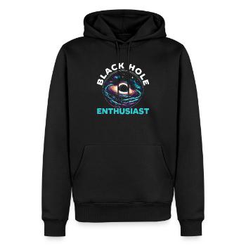 Astronome astronome astronome de l’univers spatial de l’univers de trou noir - Sweat à capuche Premium bio Homme - noir - Devant - Nico (187cm)