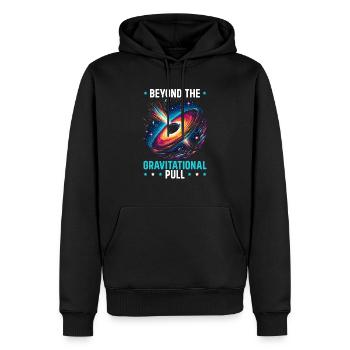 Astronome astronome astronome de l’univers spatial de l’univers de trou noir - Sweat à capuche Premium bio Homme - noir - Devant - Nico (187cm)