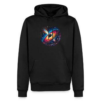 Black Hole Space Universe Astronomy Astronomer - Men’s Premium Organic Hoodie - black - Front - Nico (187cm)
