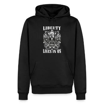 Proclamation d’émancipation African Juneteenth - Sweat à capuche Premium bio Homme - noir - Devant - Nico (187cm)