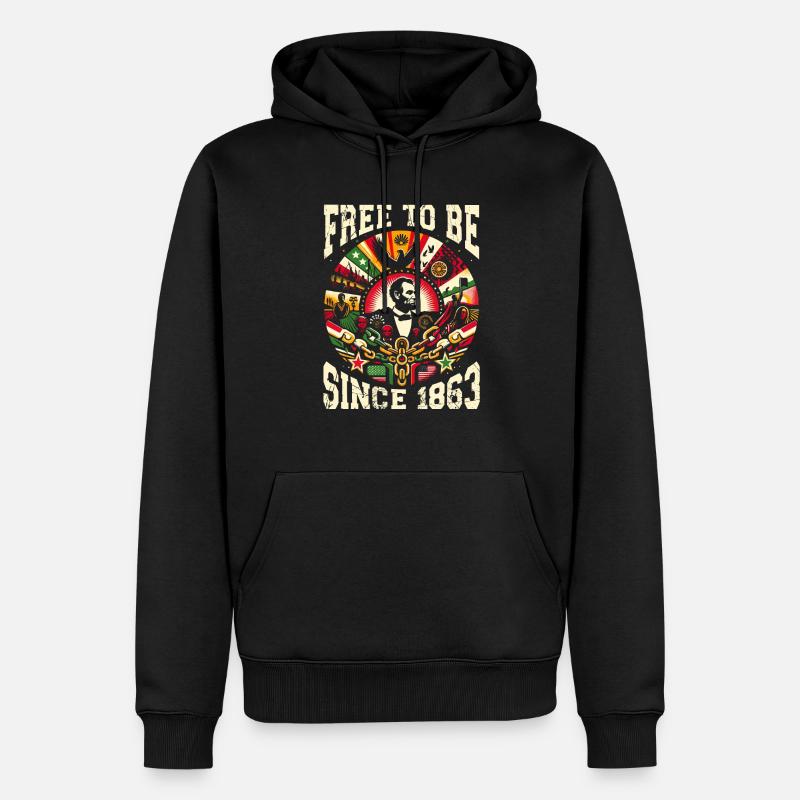 Proclamation d’émancipation African Juneteenth - Sweat à capuche Premium bio Homme - noir