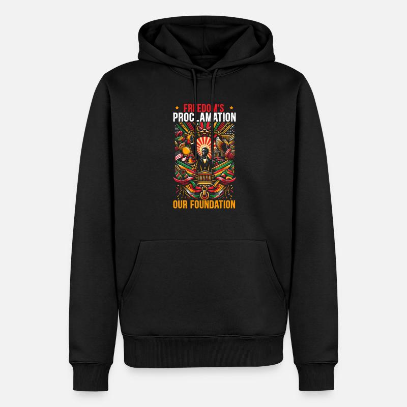 Proclamation d’émancipation African Juneteenth - Sweat à capuche Premium bio Homme - noir