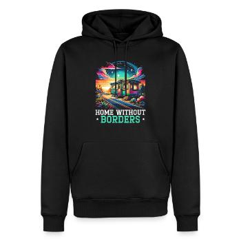Mobil-home Camping-car Trailer Park Rolling Home - Sweat à capuche Premium bio Homme - noir - Devant - Nico (187cm)