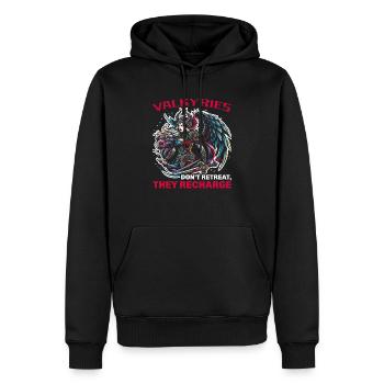 Valkyrie Warrior Odin Valkyrja Mythologie nordique - Sweat à capuche Premium bio Homme - noir - Devant - Nico (187cm)