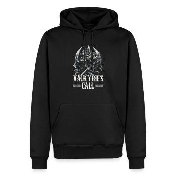 Valkyrie Warrior Odin Valkyrja Mythologie nordique - Sweat à capuche Premium bio Homme - noir - Devant - Nico (187cm)